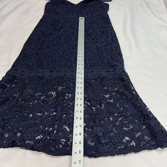 Bardot Fiona Trumpet Dress Navy Blue Women’s Sz‎ 8 - Picture 6 of 9